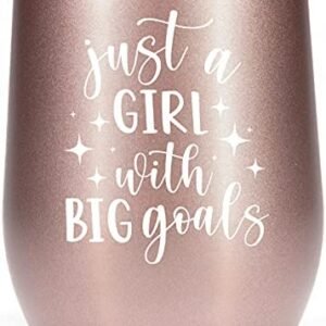 Girl Boss Gifts – Beautiful 12oz Wine Glass Tumbler/Cup – Inspirational Gift idea for Boss Lady, Boss Babe, Women Bosses, Female, Friend, Birthday, Appreciation, Office Coffee Mug