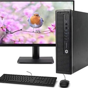 HP 800 G1 Ultra Small USFF Desktop Business Computer, Intel Core i5 3.2GHz Processor, 16GB Ram, 240GB SSD, 500GB Hard Drive,WiFi & Bluetooth, New 19 Inch Monitor, Win 10 Pro (Renewed)