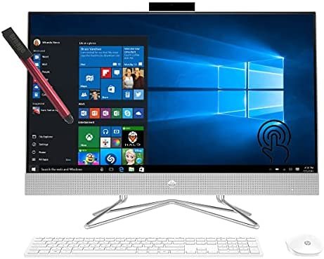 HP Pavilion 27 AIO 27" FHD Touchscreen All in One Desktop Computer, 11th Gen Quad-Core i7 1165G7 up to 3.7GHz, 16GB DDR4 RAM, 1TB 7200RPM HDD, 1080p Privacy Camera, Windows 10, 64GB Flash Stylus
