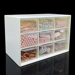 Mini Desk Organizer with Drawers, Office Supplies and Jewelry Storage Case 9 Drawers Mini Desk Organizer with Drawers, Office Supplies and Jewelry Storage Case 9 Drawers
