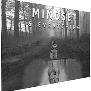 Motivational Posters Inspirational Canvas Wall Art Mindset is Everything Dog Wolf Inspirational Modern Wall Art for Home Office Gift for Entrepreneur Men Women- 12″x16″ Motivational Posters Inspirational Canvas Wall Art Mindset is Everything Dog Wolf Inspirational Modern Wall Art for Home Office Gift for Entrepreneur Men Women- 12″x16″