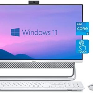 Newest Dell Inspiron 24 5400 All-in-One Touchscreen Desktop, 24" FHD Touch Display, Intel i5-1135G7, 16GB RAM, 256GB SSD + 1TB HDD, Pop-up Webcam, Wi-Fi 6, Wireless Keyboard&Mouse, Win11 Home, Silver
