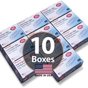Officemate Giant Non-Skid Paper Clip, 1,000 Clips (10 Boxes of 100 Each) (99915) Officemate Giant Non-Skid Paper Clip, 1,000 Clips (10 Boxes of 100 Each) (99915)