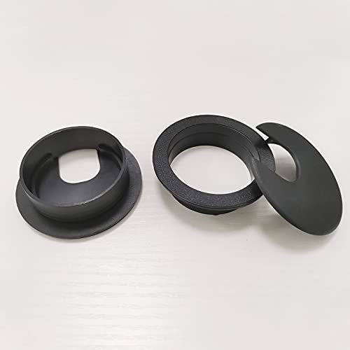 JANEMO Grommet Kits,2 Pcs Wire Hole Cover,2 Inch Mounting Hole Cover for Wires,Use for Organize The Wires from Computer Desks,PC Peripheral,Office Equipment,Black - Image 3