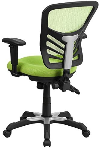 Flash Furniture Mid-Back Green Mesh Multifunction Executive Swivel Ergonomic Office Chair with Adjustable Arms - Image 8