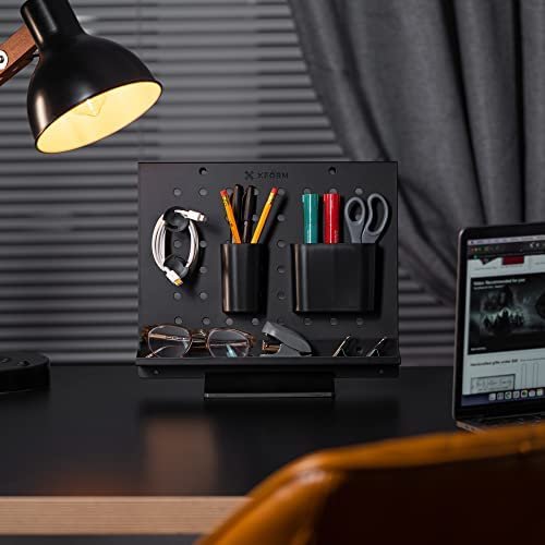 XFORM Desktop Storage - Office Desk Organizer - Home Office Accessory - Made of Metal with Matte Black Finish - Modern Design - Customizable - Convenient for any Workspace - Image 3