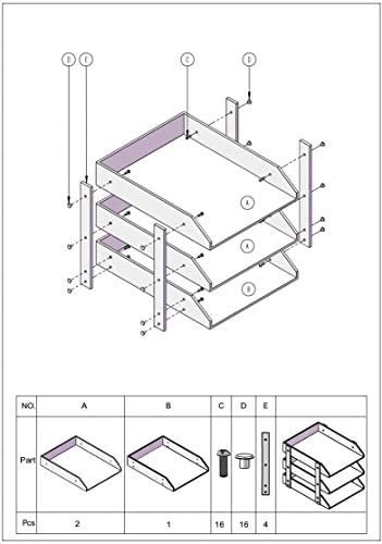 Leather Desk Organizer, Thipoten 3-Tier Stackable Letter Tray Holder for Office Supplies, Paper, File, Magazine, Perfect Office Organization for Desktop (Brown-3Tiers) - Image 6