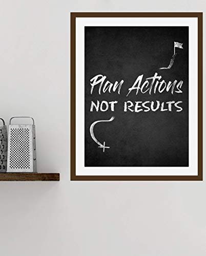 Plan Actions Not Results Quote Wall Art Chalkboard Style 11x14 inch Unframed Print Poster With Motivational Saying. Gift for Entrepreneur, Student, Athlete. Office, Classroom, Gym, Locker Room Decor - Image 4