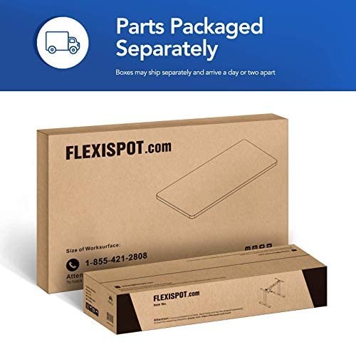 Flexispot EC1 Adjustable Height Desk 42 x 24 Inches Small Desk for Small Space Electric Sit Stand Home Office Table Standing Desk Classic (White Frame + 42 inch Mahogany Desktop) - Image 6