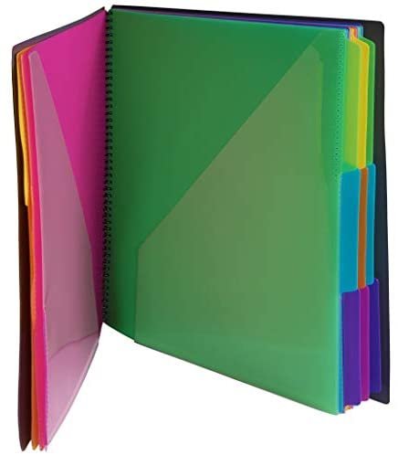 JAM PAPER Plastic Multi Pocket Folder - 24 Pocket Organizer - Smoke Grey - 10 1/2 x 11 1/2 - Sold Individually - Image 2