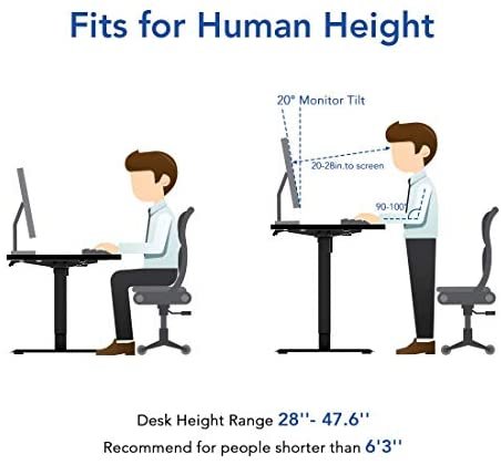 Flexispot EC1 Adjustable Height Desk 42 x 24 Inches Small Desk for Small Space Electric Sit Stand Home Office Table Standing Desk Classic (White Frame + 42 inch Mahogany Desktop) - Image 5
