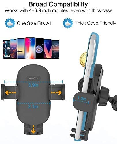 Desk Phone Stand Adjustable Height Multi Angles Heavy Base, APPS2Car Multifunctional Universal Cell Phones Holder Table Mount for Office Kitchen Video Call Watching Movie for All Mobile iPhone (Black) - Image 8