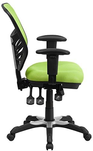 Flash Furniture Mid-Back Green Mesh Multifunction Executive Swivel Ergonomic Office Chair with Adjustable Arms - Image 10