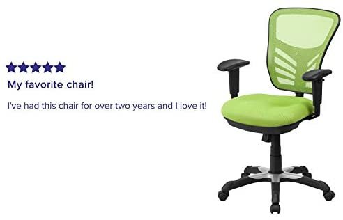 Flash Furniture Mid-Back Green Mesh Multifunction Executive Swivel Ergonomic Office Chair with Adjustable Arms - Image 5