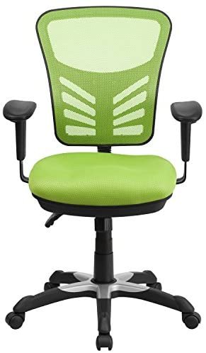 Flash Furniture Mid-Back Green Mesh Multifunction Executive Swivel Ergonomic Office Chair with Adjustable Arms - Image 11