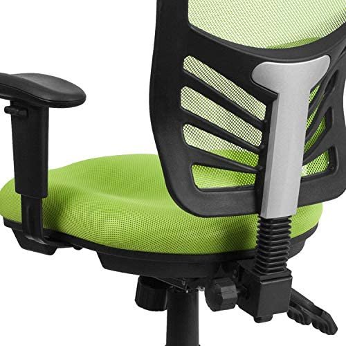 Flash Furniture Mid-Back Green Mesh Multifunction Executive Swivel Ergonomic Office Chair with Adjustable Arms - Image 9