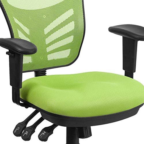 Flash Furniture Mid-Back Green Mesh Multifunction Executive Swivel Ergonomic Office Chair with Adjustable Arms - Image 12