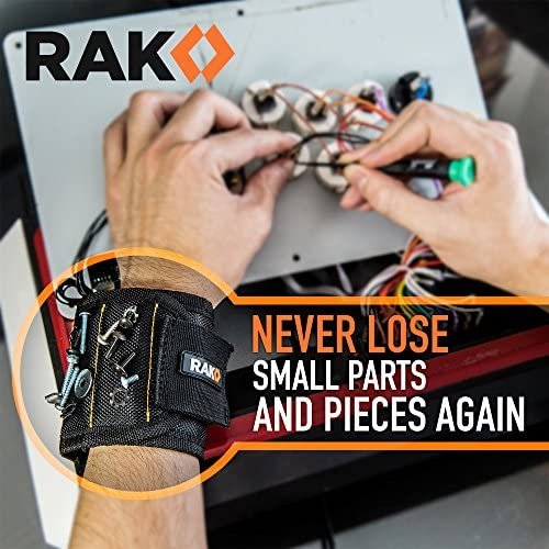 RAK Magnetic Wristband - Men & Women's Tool Bracelet with 10 Strong Magnets to Hold Screws, Nails and Drilling Bits - Gift Ideas for Dad, Husband, Handyman or Handy Woman - Image 8