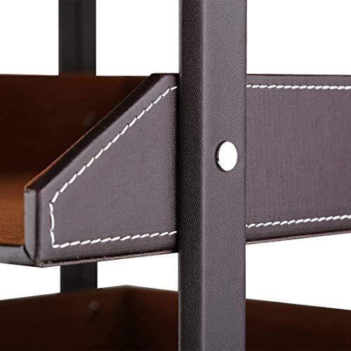 Leather Desk Organizer, Thipoten 3-Tier Stackable Letter Tray Holder for Office Supplies, Paper, File, Magazine, Perfect Office Organization for Desktop (Brown-3Tiers) - Image 3