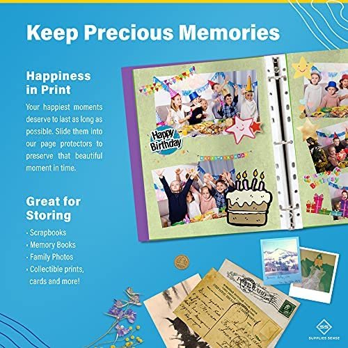 300 Clear Top Loading Page Protectors Fits Copy Paper 8.5 x 11", 11-Hole Fits 3 Ring Binders, Multi Sheet Use: Great for School Supplies, Office Supplies - Supplies Sense Lightweight Sheet Protectors - Image 6