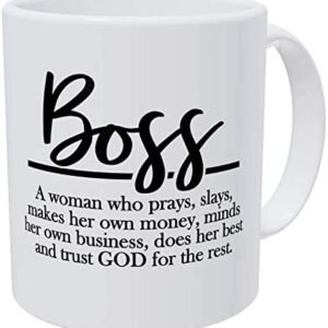 A Woman Who Makes Her Own Money, Birthday For Women and Boss Lady 11 Ounces Coffee Mugs For Women, Awesome Graduation, Woman Thank You, Beautiful For Women