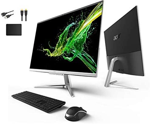 ACER Aspire 27" FHD Premium All-in-One Computer Bundle Accessory | Intel Quad Core i5-1035G1 | NVIDIA GeForce MX130 | 16GB RAM | 512GB SSD | WiFi | HDMI | Wireless Mouse & Keyboard | Windows 10