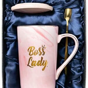 Coffee Mugs For Women, Boss Lady Gifts For Women, Birthday Gifts For Mom, Retirement Gifts For Women, Office Decor for Women Desk, Rose Gold Decor , Funny Gifts For Women, Unique Gifts For Women