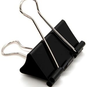 Coofficer Extra Large Binder Clips 2-Inch (24 Pack), Big Paper Clamps for Office Supplies, Black