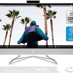 HP Pavilion 27 Touch Desktop 1TB SSD Win 10 Pro (Intel 10th gen Quad Core CPU and Turbo Boost to 4.90GHz, 16 GB RAM, 1 TB SSD, 27-inch FullHD Touchscreen, Win 10 Pro) PC Computer All-in-One
