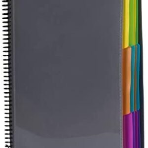 JAM PAPER Plastic Multi Pocket Folder – 24 Pocket Organizer – Smoke Grey – 10 1/2 x 11 1/2 – Sold Individually JAM PAPER Plastic Multi Pocket Folder – 24 Pocket Organizer – Smoke Grey – 10 1/2 x 11 1/2 – Sold Individually