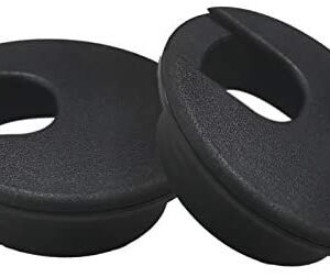 JANEMO Grommet Kits,2 Pcs Wire Hole Cover,2 Inch Mounting Hole Cover for Wires,Use for Organize The Wires from Computer Desks,PC Peripheral,Office Equipment,Black