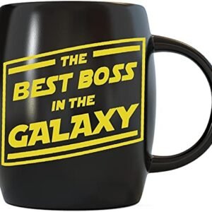 Mug A Day 16oz Best Boss In The Galaxy Funny Gag Gift Ideas for Bosses at The Office Male Female Work Boss Lady Gifts for Men Women Adult Employee Coworkers Staff Entrepreneur Business Owner Friends