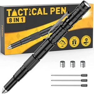 Stocking Stuffers Gift Tactical Pen, Gifts for Men Dad Father Him Husband Boyfriend, Cool Gadgets for Christmas Graduation Anniversary Birthday, Multitool Pen and Paracord Bracelet Gift Box