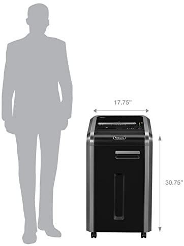Fellowes Powershred 225Ci Shredder | 100% Jam Proof, 20-Sheet, Cross-Cut, Commercial Grade | 3825001 Model, Black - Image 5
