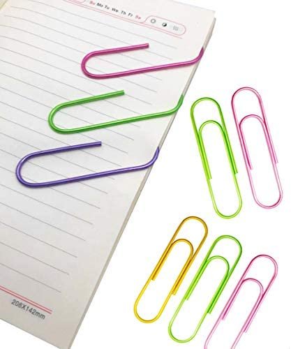 Kbraveo 60 Pack 4 inches Multicolored Extra Large Paper Clips Giant Paper Clip Paper Clips Holder for Office Supply,6 Colors - Image 5