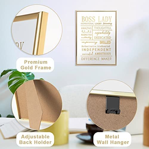 Boss Lady Office Decor 12"×8.6"- Boss Lady Gift for Boss Women with Gift Box, Valentines Day Gift for Her Office Inspirational Desk Decor Wall Art Framed Desk Sign Girl Boss Gifts for Women Supervisor - Image 4