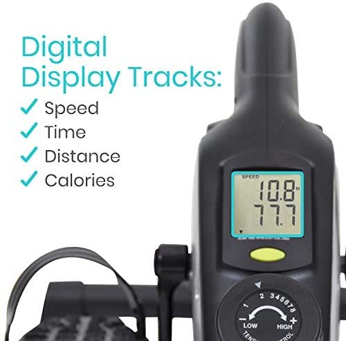 Vive Magnetic Pedal Exerciser (App Included) - Stationary Bike Mini Peddler for Indoor Spin Cycling - Under Desk Home and Office Exercise - Portable Workout For Seniors and Adults - PT for Arm and Leg - Image 5