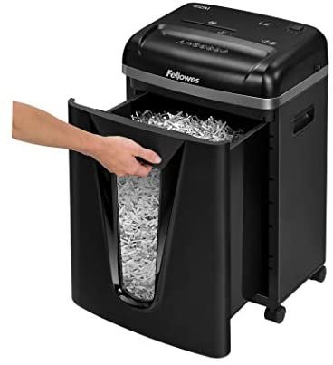 Fellowes 450M 9-Sheet Micro-Cut Paper and Credit Card Shredder with SilentShred (4074001), Black - Image 6