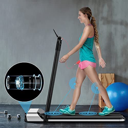 GOPLUS Ultra-Thin Electric Folding Treadmill, Installation-Free Design, Low Noise, Walking Jogging Machine, Superfit Treadmill for Home Use - Image 5