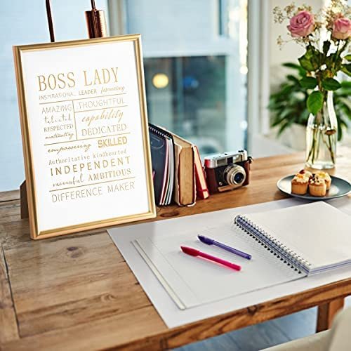 Boss Lady Office Decor 12"×8.6"- Boss Lady Gift for Boss Women with Gift Box, Valentines Day Gift for Her Office Inspirational Desk Decor Wall Art Framed Desk Sign Girl Boss Gifts for Women Supervisor - Image 2