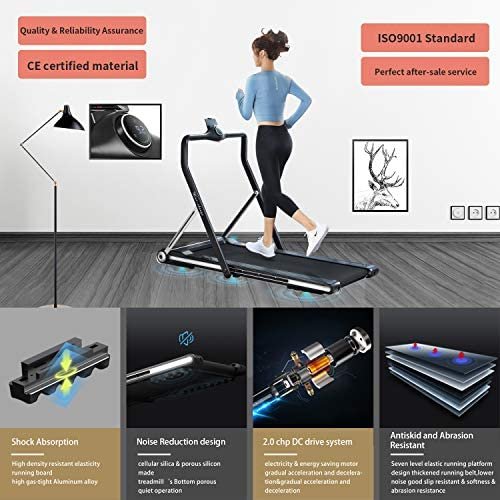 RHYTHM FUN Treadmill Folding Running Treadmill Under Desk Walking Pad Treadmill with Foldable Handtrail Wide Tread Belt Super Slim Mini Quiet Home Treadmill with Smart Remote Control and Workout App - Image 6