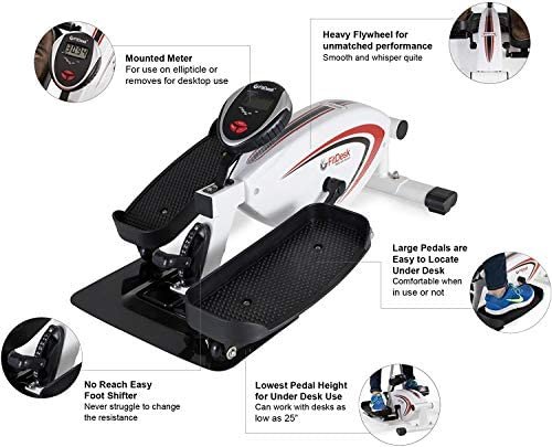 FitDesk Under Desk Elliptical Trainer - Elliptical Bike Pedal Machine for Home Use or Office - Image 2