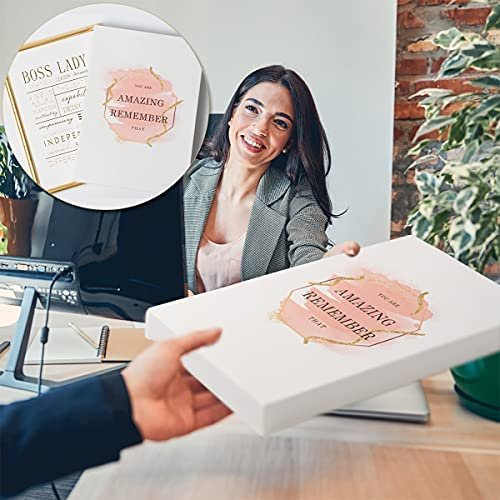 Boss Lady Office Decor 12"×8.6"- Boss Lady Gift for Boss Women with Gift Box, Valentines Day Gift for Her Office Inspirational Desk Decor Wall Art Framed Desk Sign Girl Boss Gifts for Women Supervisor - Image 6