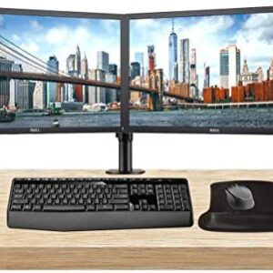 Dell Optiplex 9020 Desktop with Intel i7-4770, 16GB DDR3, 500GB SSD, Windows 10, 2 x 24 Inch Monitors, Monitor Stand, Keyboard and Mouse, WiFi, Mousepad (Renewed)