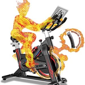 Exercise Bike,Indoor Cycling Bike,Magnetic Resistance Stationary Excersice Bikes,Fitness Equipment Adjustable Excersize Bike,Cardio Training Machines for Home Gym workout