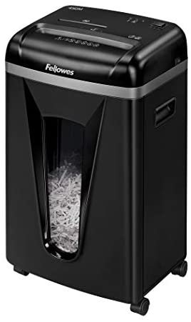 Fellowes 450M 9-Sheet Micro-Cut Paper and Credit Card Shredder with SilentShred (4074001), Black