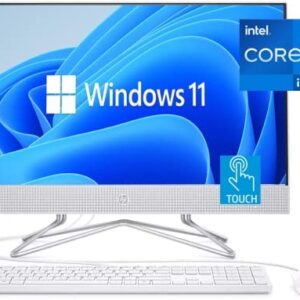 HP 2021 Newest All-in-One Desktop, 27" Full HD Touchscreen, 11th Gen Intel Core i7-1165G7 Processor, 16GB RAM, 512GB PCIe SSD, Intel Iris Xe Graphics, Windows 11 Home