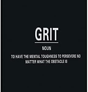 Inspirational / Motivational Grit Wall Art Canvas Print Noun Artwork for Office Home Decor Gym Entrepreneur Art Values Quotes Gift Framed Ready To Hang (12’’W x 16’’H)