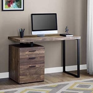 Monarch Specialties Computer Desk with File Cabinet – Left or Right Set- Up – 48″L (Brown Reclaimed Wood Look) Monarch Specialties Computer Desk with File Cabinet – Left or Right Set- Up – 48″L (Brown Reclaimed Wood Look)