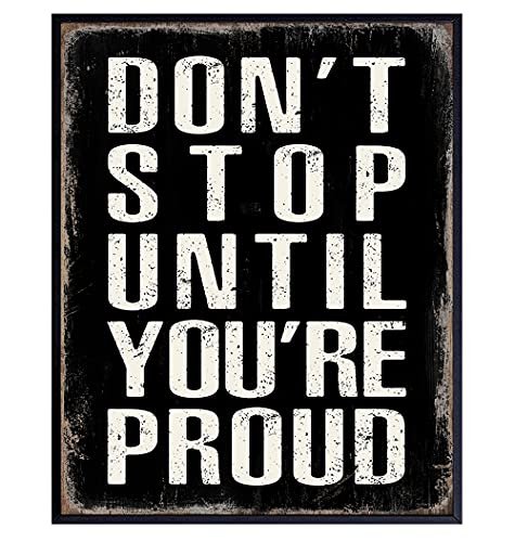 Motivational Wall Art Posters - Inspirational Gifts for Men - Entrepreneur Wall Art - Inspiring Positive Quotes Sayings - Encouragement Gifts - Encouraging Wall Decor - Home Office, Gym Wall Decor